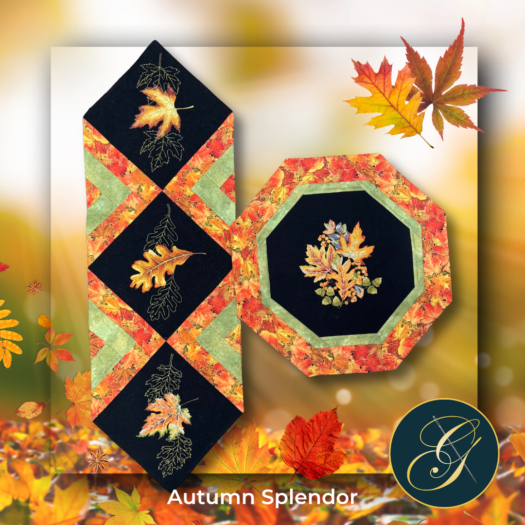 Autumn Splendor Table Runner & Topper - Embroidery Elegance - Project Kit