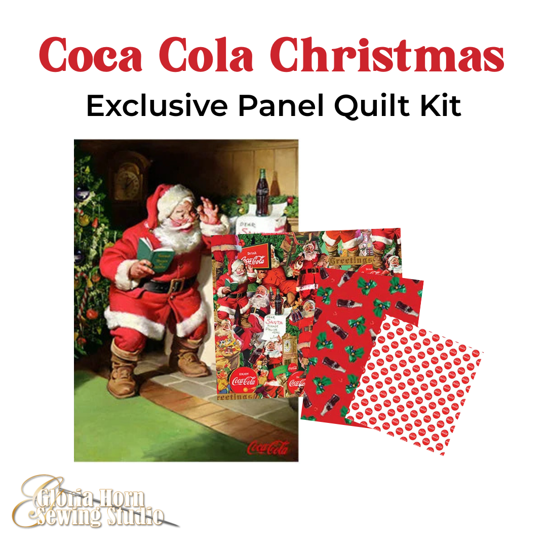Coca Cola Christmas — Gloria’s Exclusive Panel Quilt Kit
