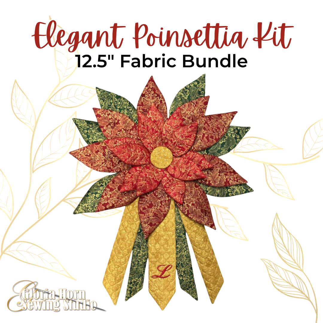 Elegant Poinsettia Kit - 12.5" Fabric Bundle