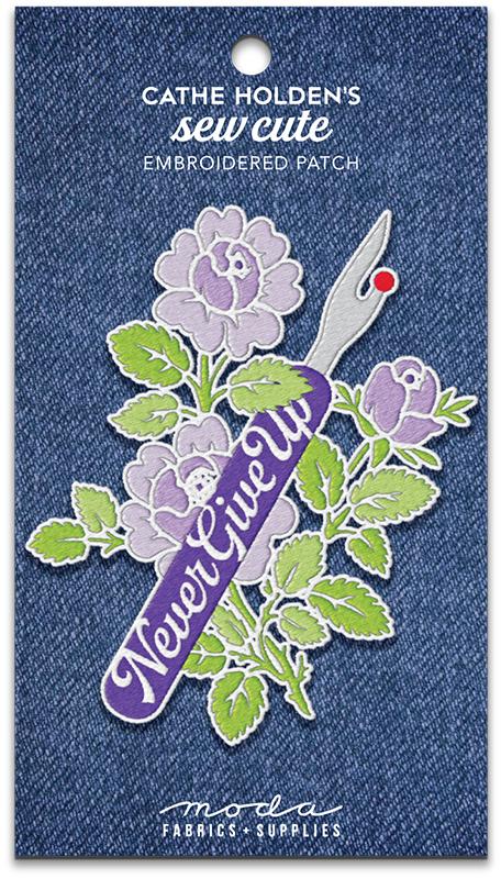 Never Give Up Iron-on Embroidered Patch