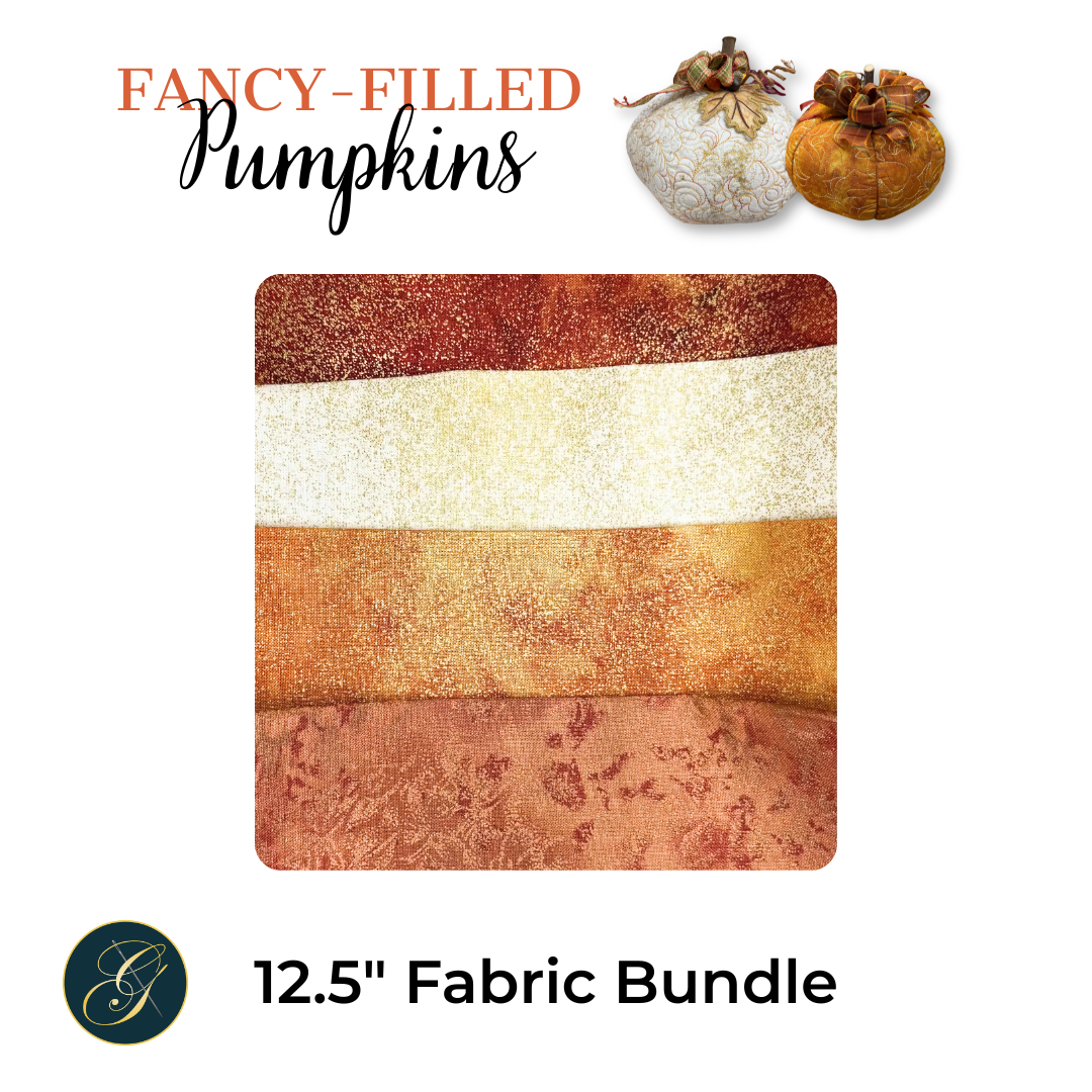 Fancy-Filled Pumpkins - Fabric Bundle | Four 12.5” x WOF