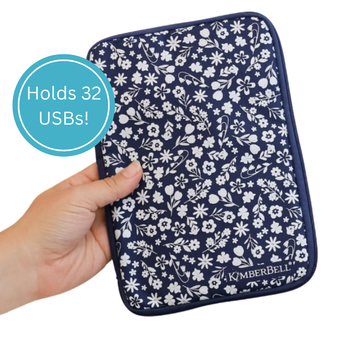 Navy Floral USB Case