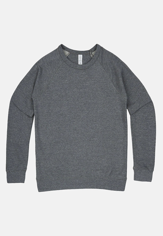 Graphite Heather French Terry Raglan Crewneck