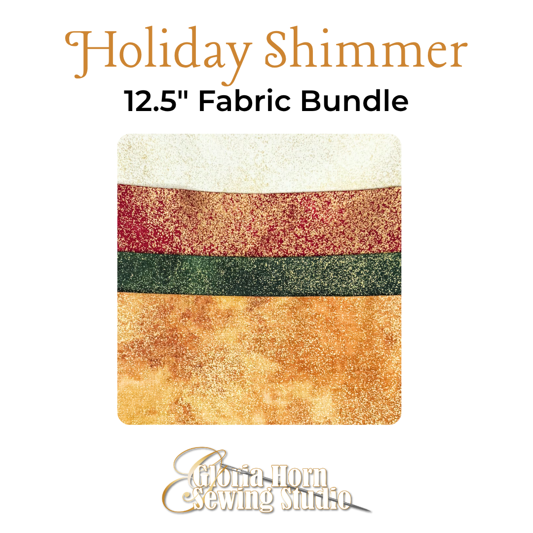 Holiday Shimmer - Fabric Bundle | Four 12.5” x WOF