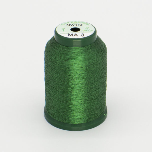 KingStar Metallic Embroidery Thread - Green (MA3)