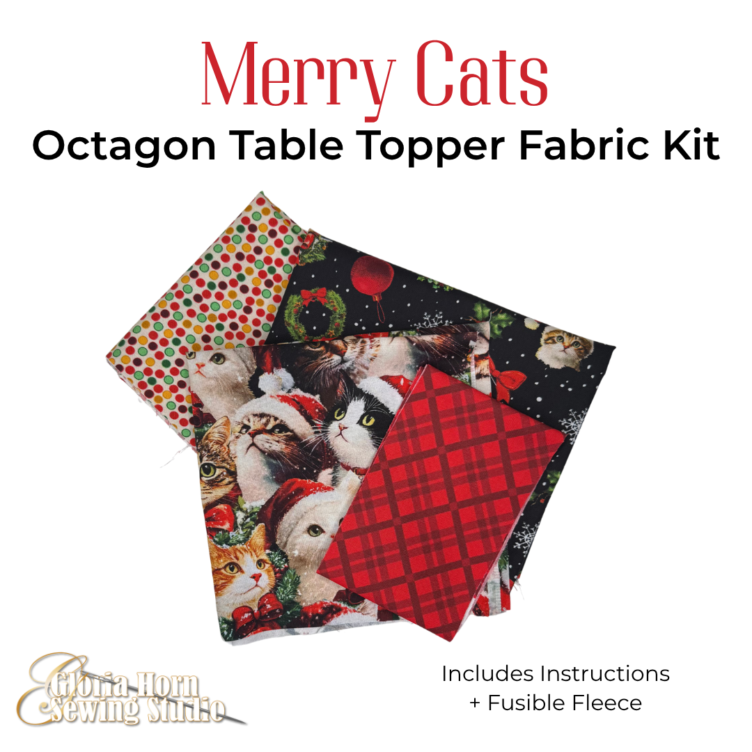 Merry Cats Octagon Fabric Kit