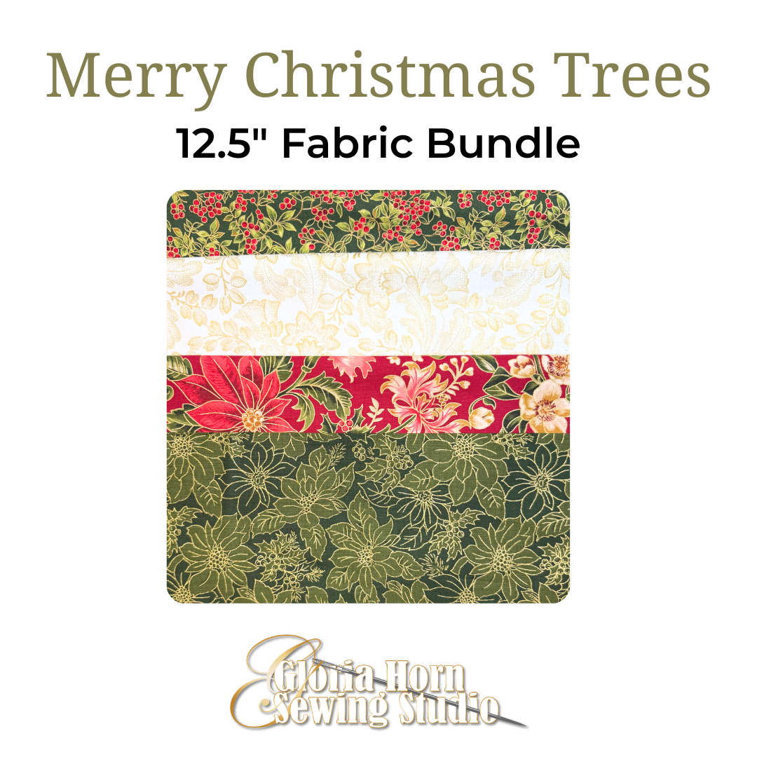 Merry Christmas Trees - Fabric Bundle | Four 12.5” x WOF