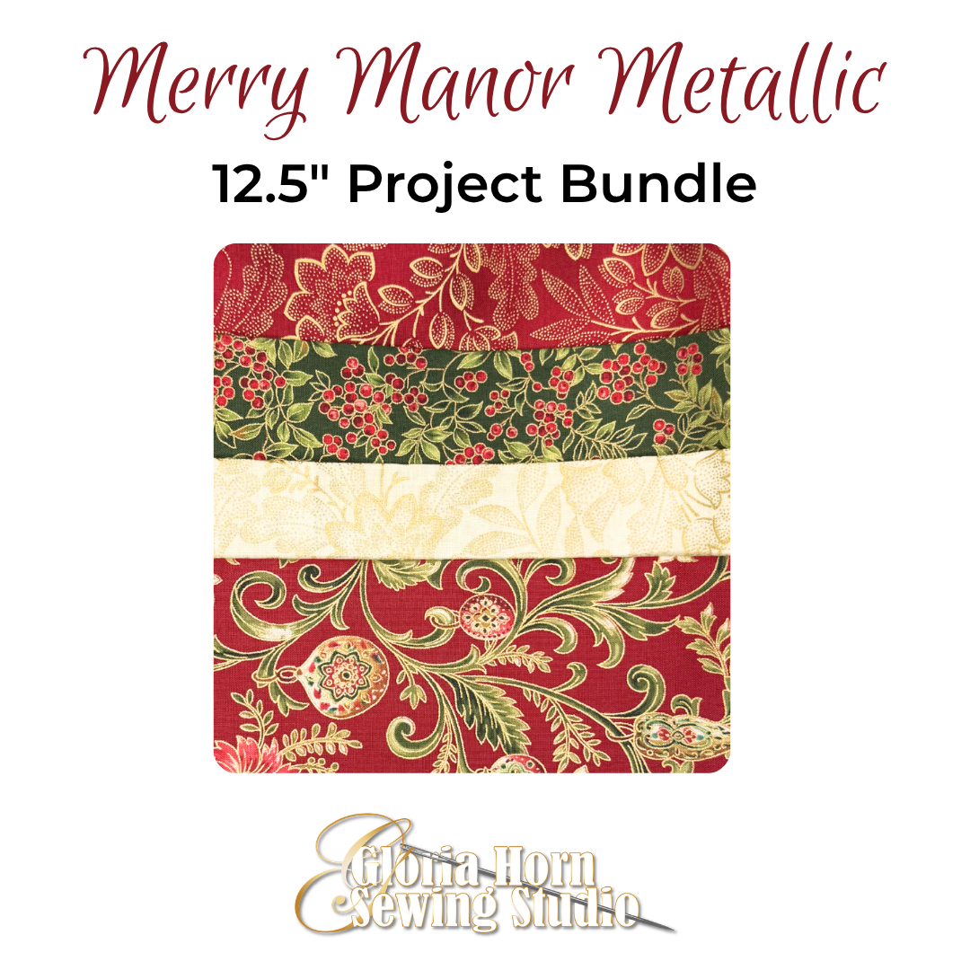 Merry Manor Metallic - Fabric Bundle | Four 12.5" x WOF