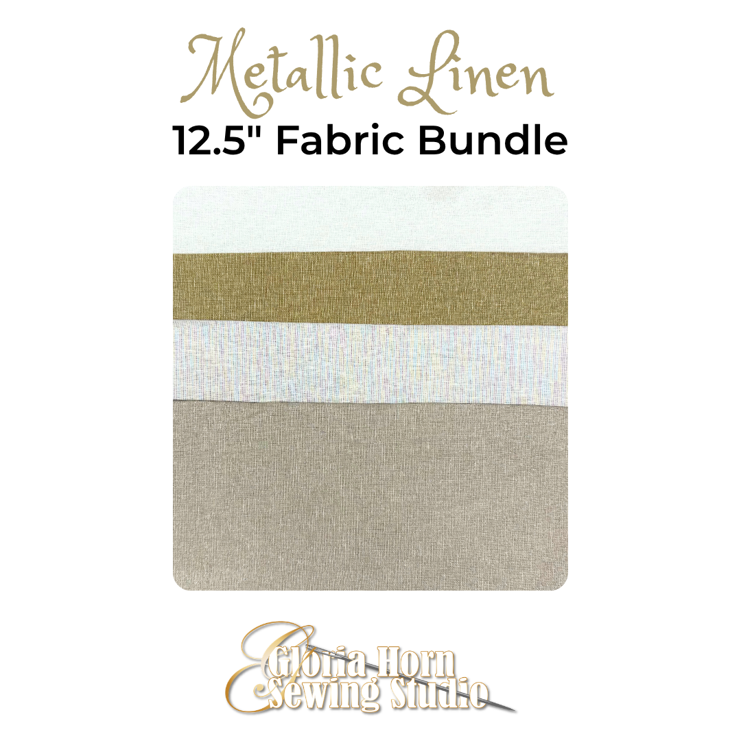 Metallic Linen - Fabric Bundle | Four 12.5” x WOF