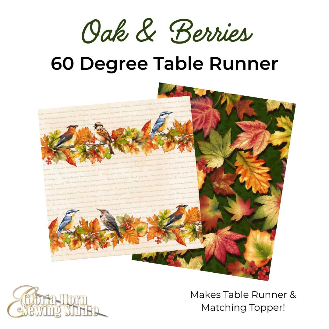 Oak & Berries — 60 Degree Table Runner Fabric Kit