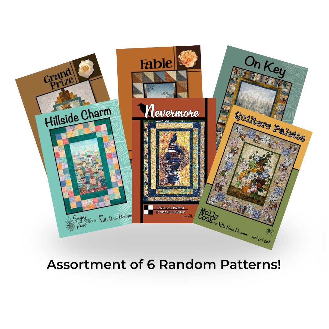 Villa Rosa Panel Quilt Patterns - 6 Pack