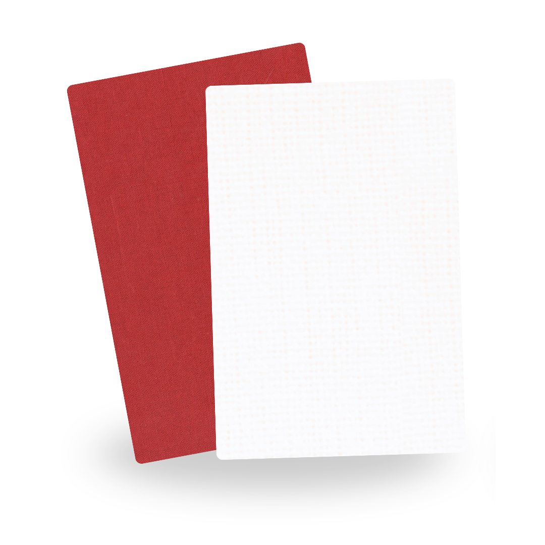 White & Red Tea Towels, Set of 2