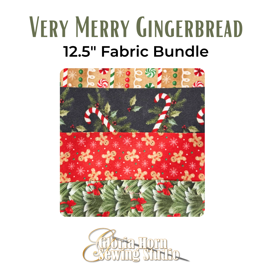 Very Merry Gingerbread - Fabric Bundle | Four 12.5” x WOF