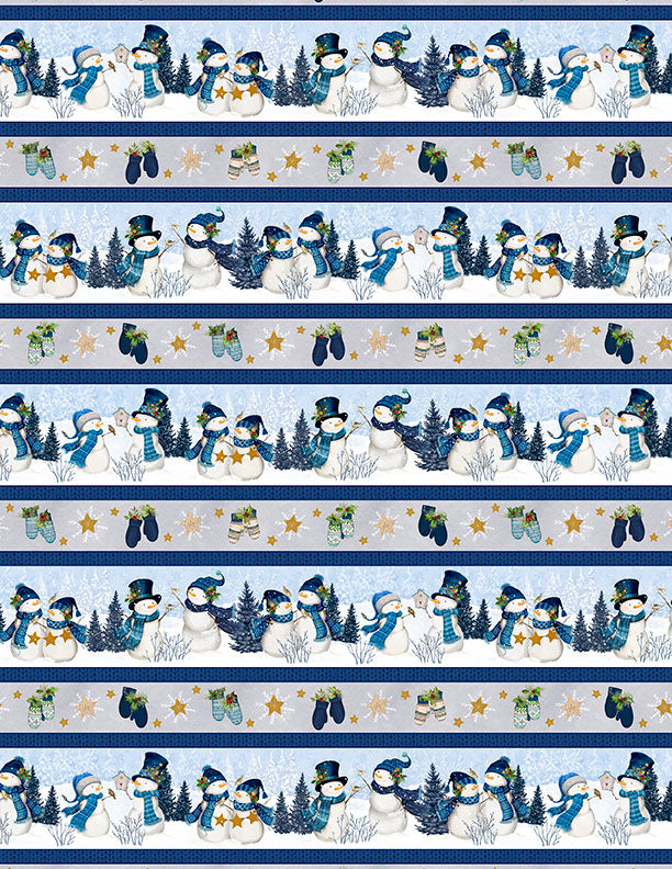 Let it Snow-Man! - Boarder Stripe Multi - 3017 27752 941