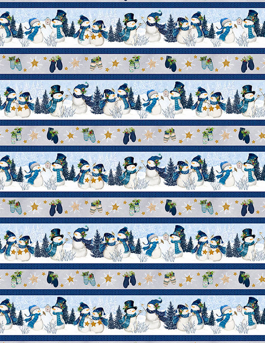 Let it Snow-Man! - Boarder Stripe Multi - 3017 27752 941