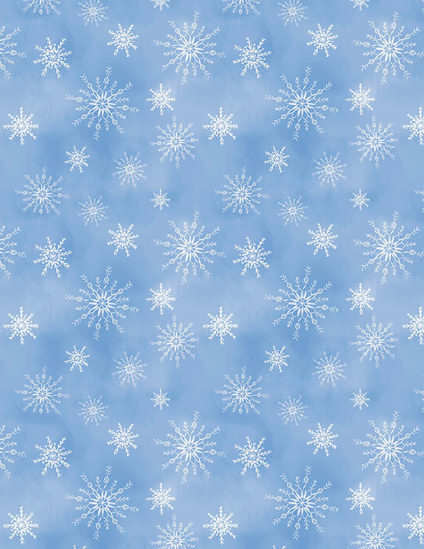 Let it Snow-Man! - Snowflakes All Over Light Blue - 3017 27758 410