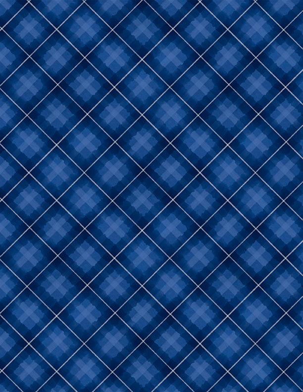 Let it Snow-Man! - Plaid Blue - 3017 27759 441