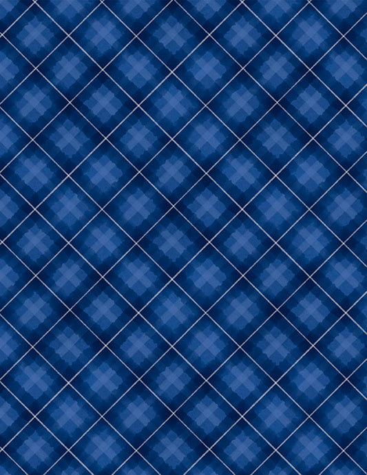 Let it Snow-Man! - Plaid Blue - 3017 27759 441