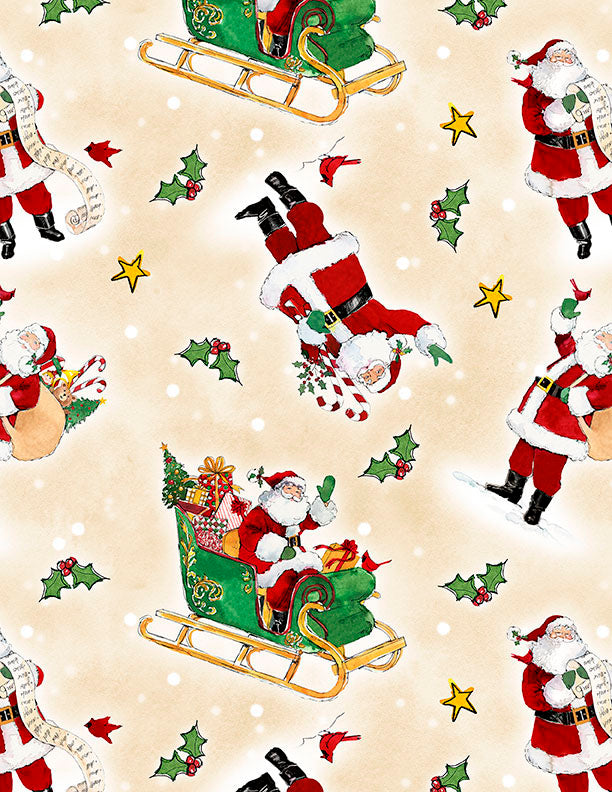 The Jolly North - Tossed Santas Cream - 3036 18062 273