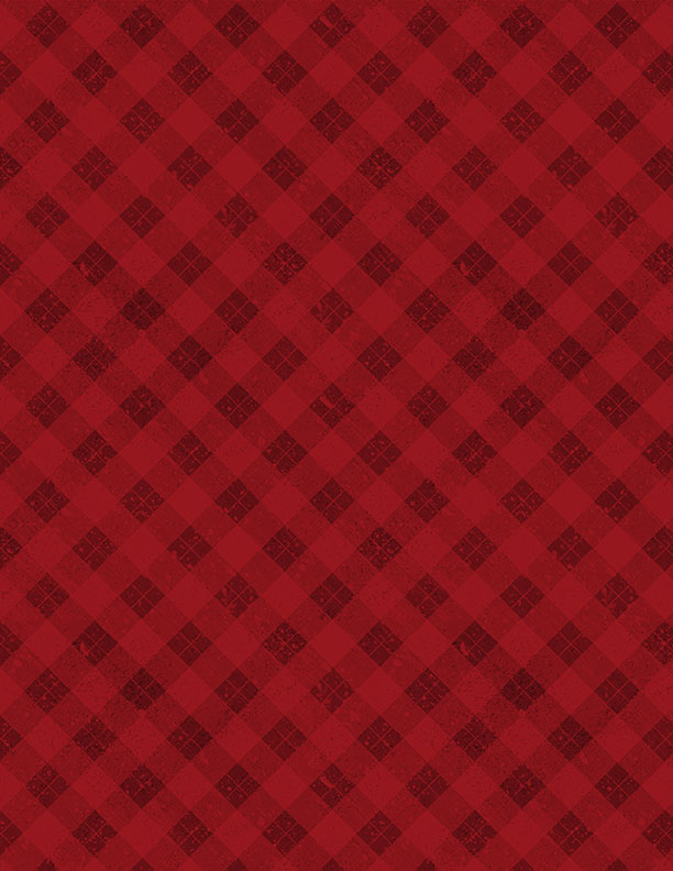 Snowy Gnomies - Plaid Red - 3074 49377 333