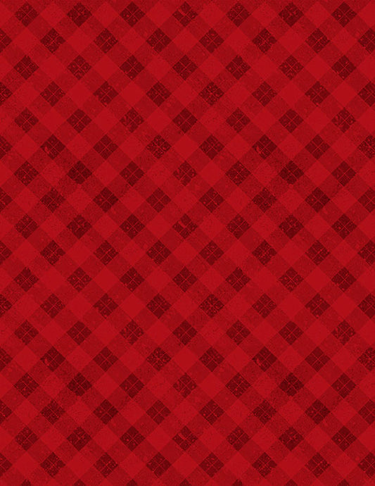 Snowy Gnomies - Plaid Red - 3074 49377 333