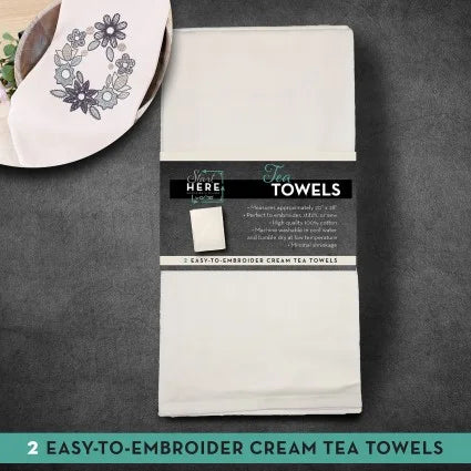 Cream Tea Towel - 2ct