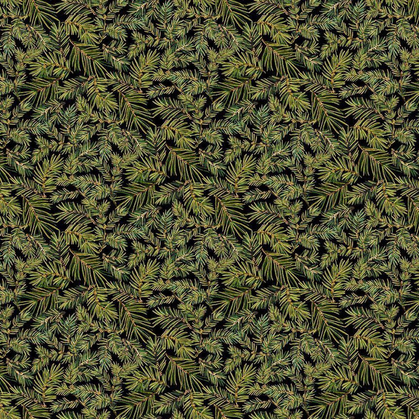 Merry Christmas - Packed Pine Needles Metallic - HOLIDAY-CM4148