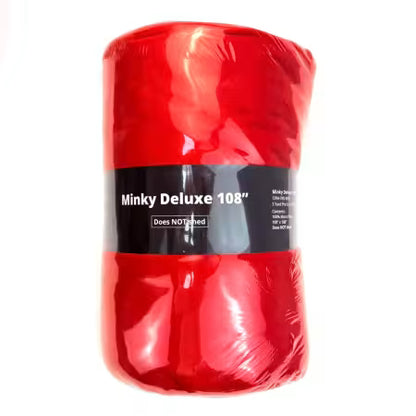 Red Solid Minky 108in Wide - 3 Yd Cut