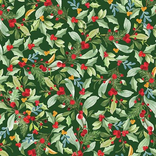 Heartland Holiday - Leaves & Berries Green - 15178-44