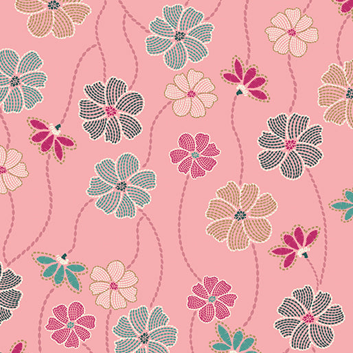 Majestic Garden - Floral Dance Pink - 15253M-21