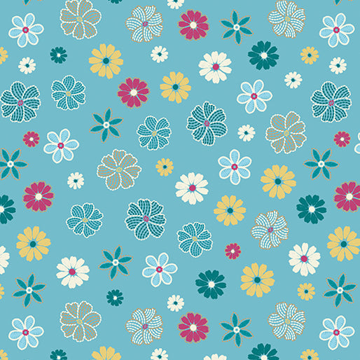 Majestic Garden - Flower Field Blue - 15258M-55