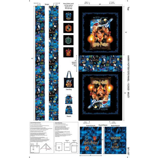 Harry Potter 2nd Edition Multi Tote Project Panel - 15292D-99- BN