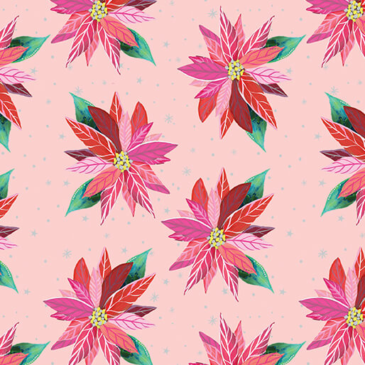 Magical Season - Painterly Poinsettia Light Pink - 16729P-01-BX