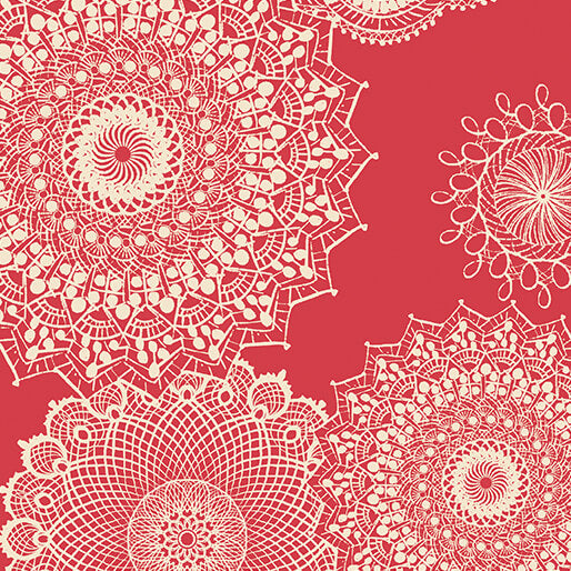 Winter Haven - Dancing Doilies Coral - 16790-23
