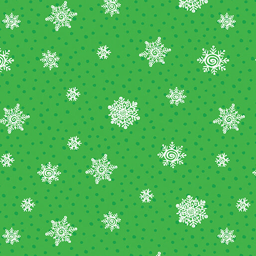 Snow Joy - Playful Flakes Green - 16804-44