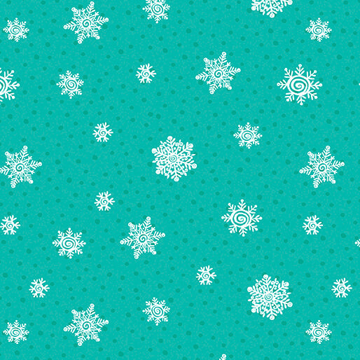 Snow Joy - Playful Flakes Turquoise - 16804-84