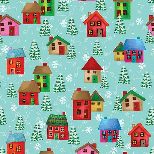 Snow Joy - Snow Village Light Turquoise - 16805-80
