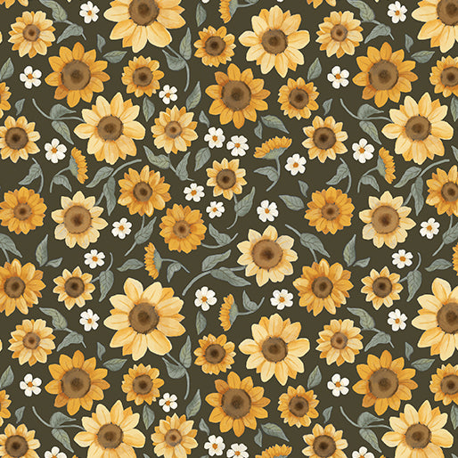 Heirloom Garden - Sunflower Fields Dark Moss - 16918-45