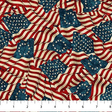 America 250 - Beige Multi Flags - 28371-12