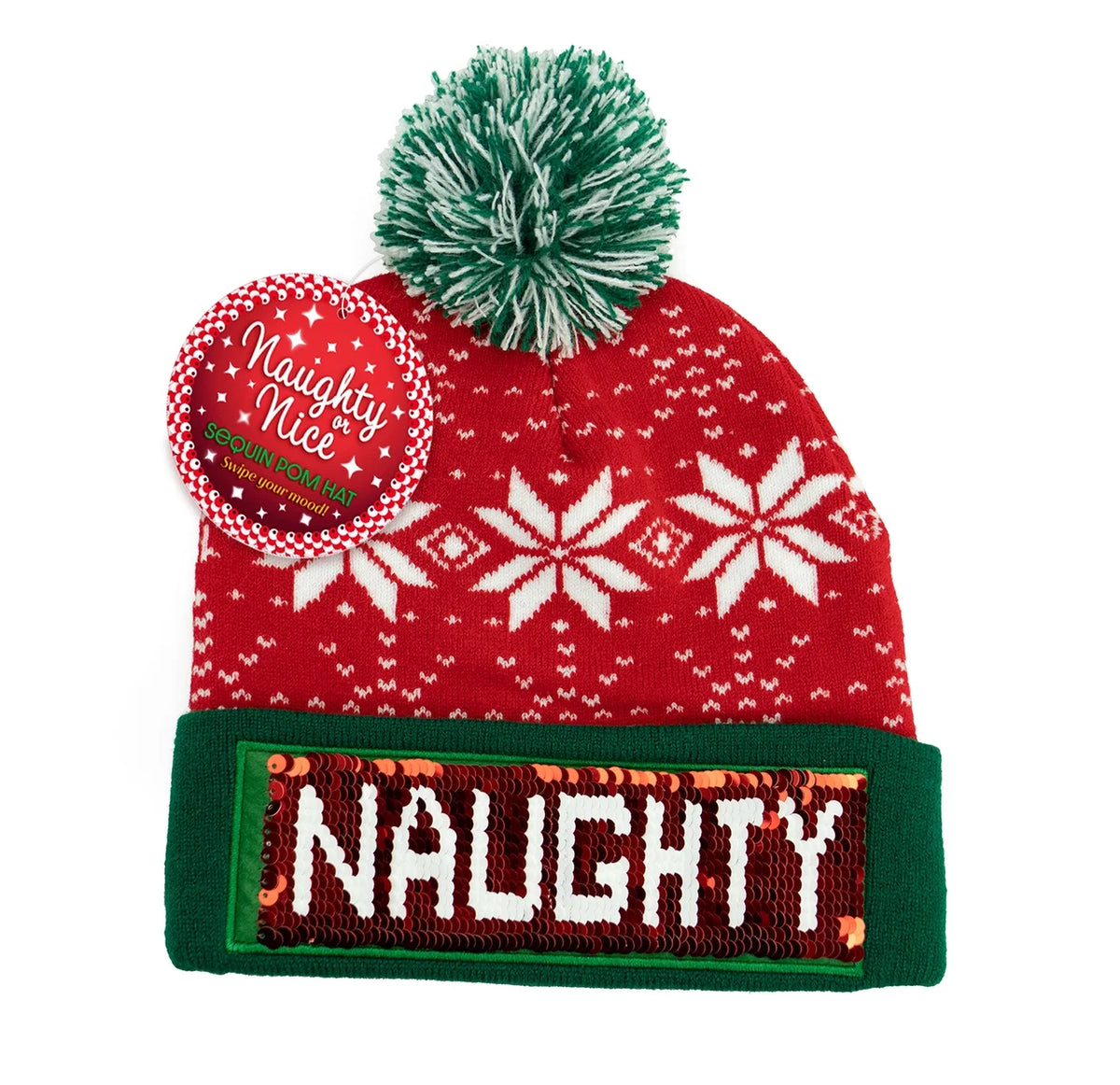 Naughty or Nice Sequin Beanie