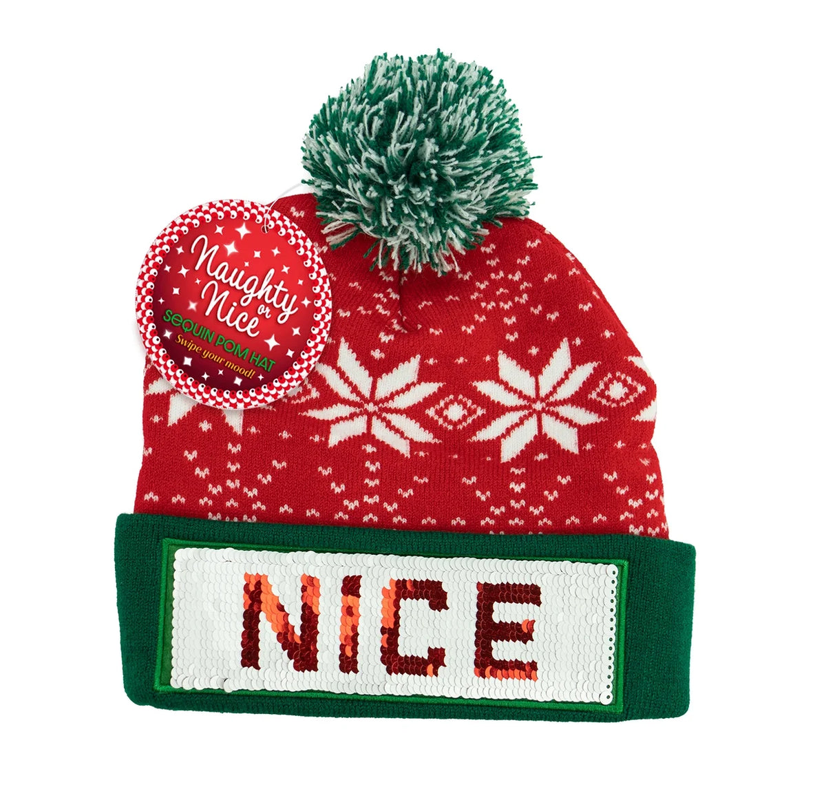 Naughty or Nice Sequin Beanie