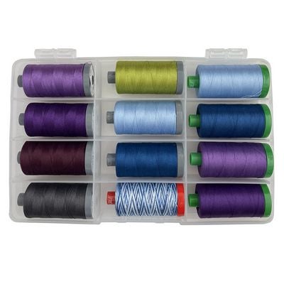 Twilight Garden 12 Spool Thread Set - Aurifil