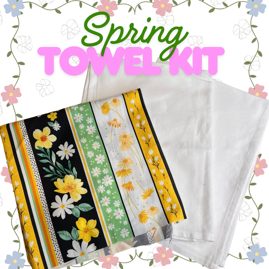 Spring Towel Fabric Kit - Delightful Daisies