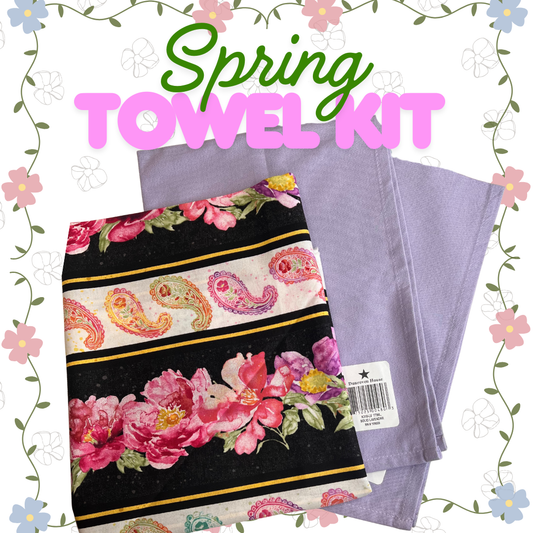 Spring Towel Fabric Kit - Meadow Melody