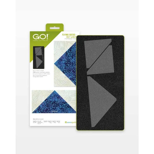 GO! Flying Geese-3 1/2" x 6 1/2" (3" x 6" Finished) Die - Accuquilt
