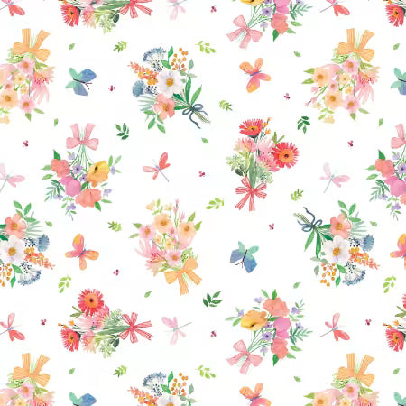 Bows & Blooms - White Small Bouquets - BQ4539-01