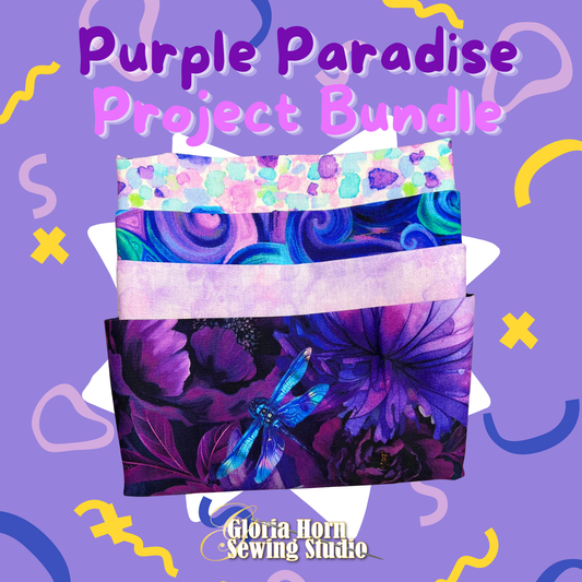 Purple Paradise  Project Bundle - Fabric Kit | 12" x WOF