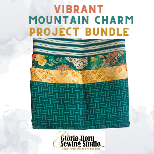 Vibrant Mountain Charm  Project Bundle - Fabric Kit | 12" x WOF