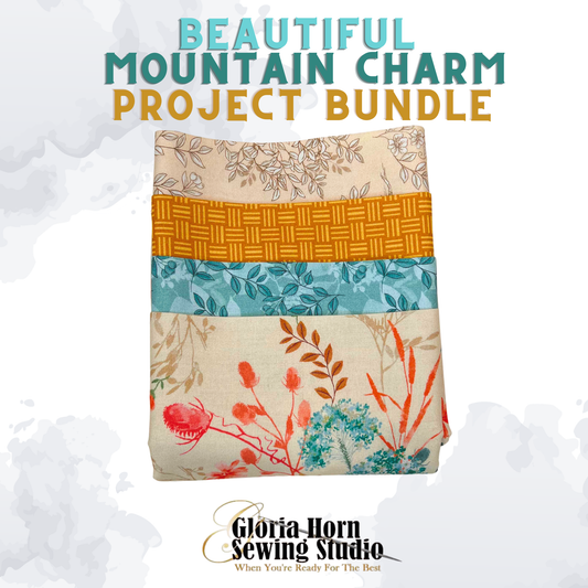 Beautiful Mountain Charm  Project Bundle - Fabric Kit | 12" x WOF
