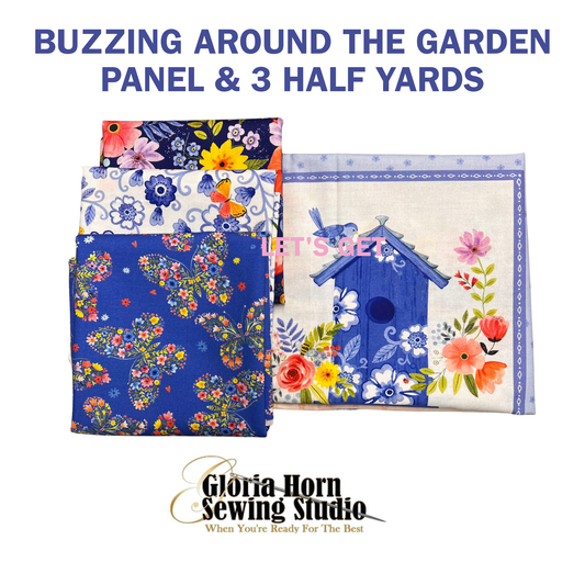 Buzzing Around the Garden Panel & 3 Half Yard Bundle